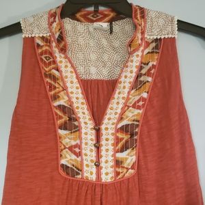 Anthropologie Aztec Western Style Top